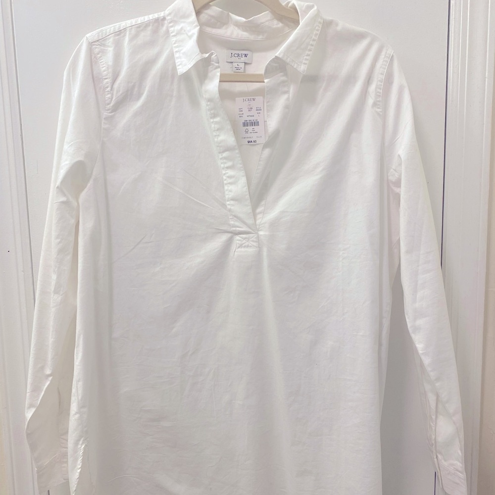 J crew white blouse